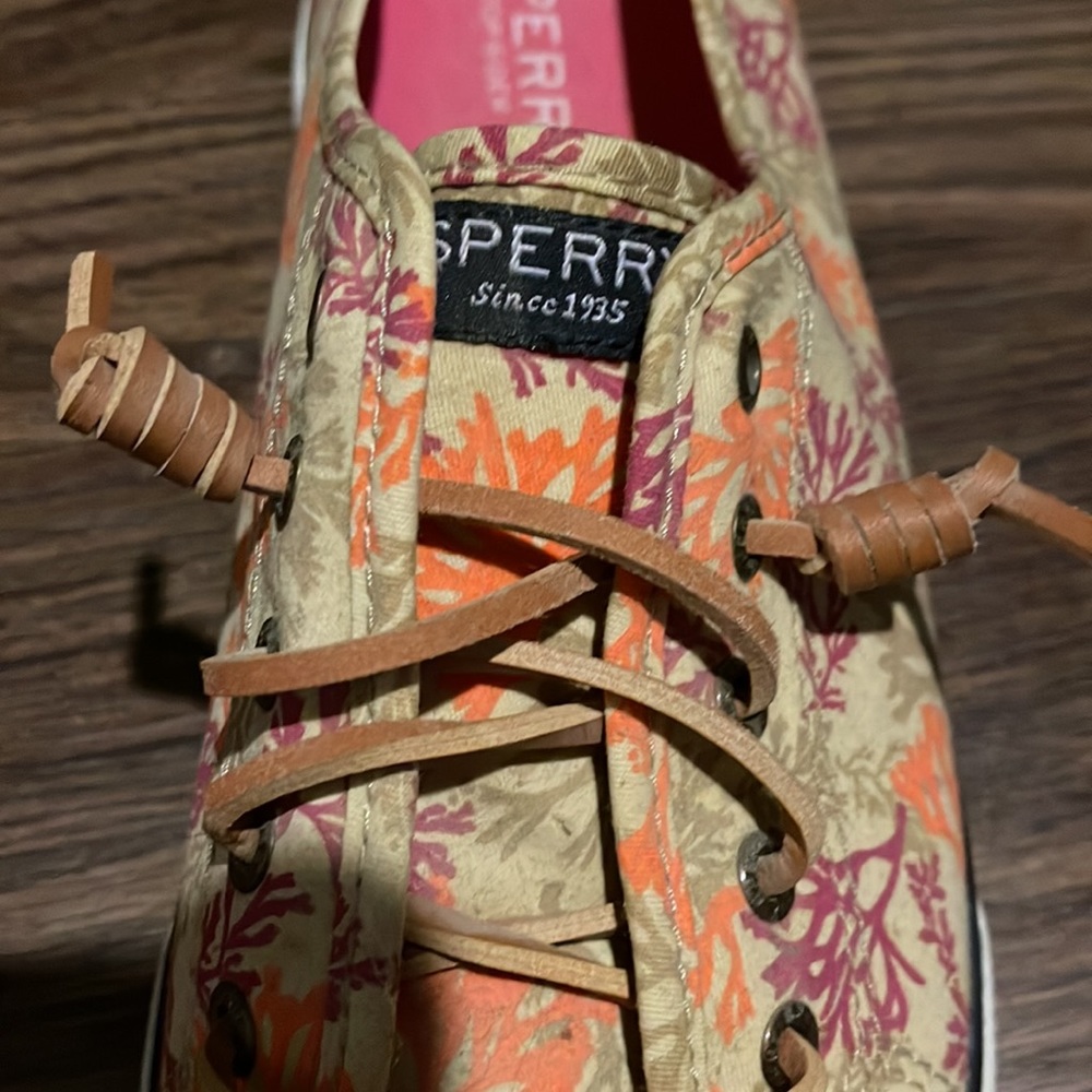 Sperry Topslider With Beautiful Multi-Color Coral… - image 8